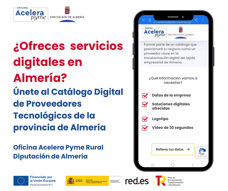 Nuevo Catálogo Digital de Proveedores Tecnológicos de la Provincia de Almería.